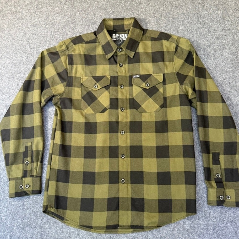Dixxon Flannel Company The OD Green Black Buffalo Check Button Up Shirt Mens M